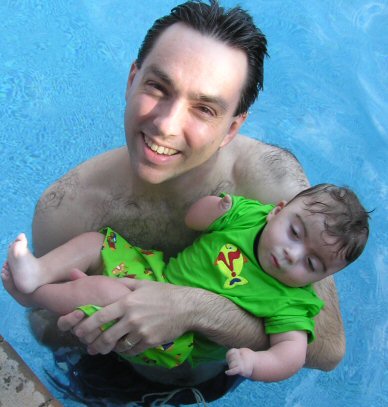 Mark and Ben in pool